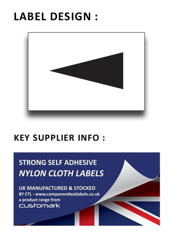 Inspection Arrow Labels - Vinyl/Nylon Cloth 3.18mm x 4.83mm Labels Stickers - Price per Pack of 5760 Labels (P/NO. 7824404AMZ) - Image 2