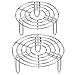 Sctmda 2 Piezas Vaporera Redonda de Acero Inoxidable Rejilla para Vapor Olla Microondas Vapor Estante Steamer Rack Rejilla de Vapor Accesorio de Cocina Rejilla Redonda para Cocinar Alimentos