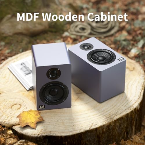 Image of 60W Computer Speakers for Desktop PC, DSP, Bluetooth 5.3, 24-Bit Optical, USB-C, AUX, Silk-Dome Tweeter, Carbon-Fiber Driver, Desk Speakers for Laptop /Mac /Monitor, Slate Blue