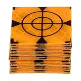 sourcing map 20Stk Umfrage Reflektor Blätter 20mm Selbstklebend Reflexband Vermessung Zielmarke für Ganze Bahnhöfe Gelb