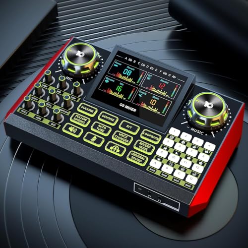 G9 Podcast Equipment Bundle Audio Mixer,All-in-One Sound Board for Live Streaming, Podcast...