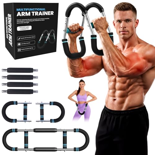 Chest and Arm Trainer with Adjustable Resistance – Arm Exercise Equipment Featuring 2 Pair of Interchangeable Rods (30LB–130LB),Twister Arm Trainer for Men for Home Workouts