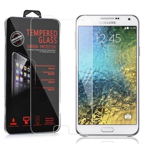 Cadorabo 3x Lámina protectora compatible con Samsung Galaxy E7 en TRANSPARENCIA ELEVADA   3x Vidrio protector de pantalla templado (Tempered) en dureza 9H con compatibilidad táctil 3D