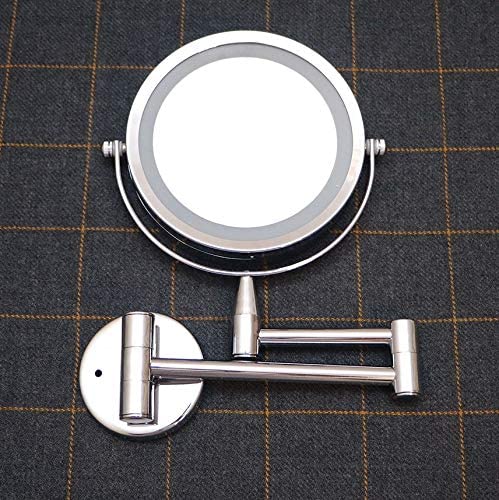 Miroir de maquillage double bras étendu rétroéclairé à double face 1X 5X