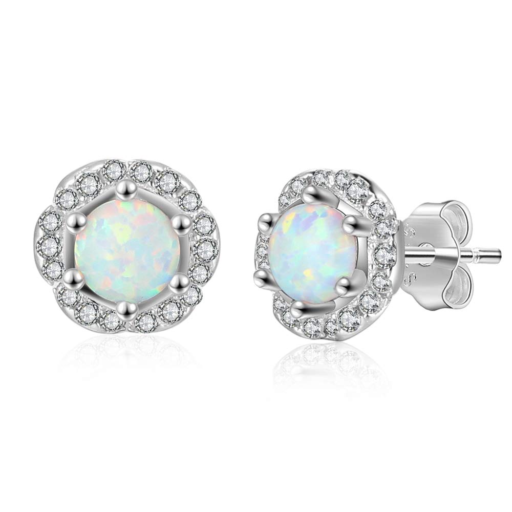 Yazilind - Orecchini a perno asimmetrici, in argento Sterling 925, a