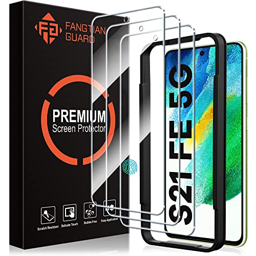FANGTIAN 3 Pack for Samsung Galaxy S21 FE Screen Protector Glass [6.4"]