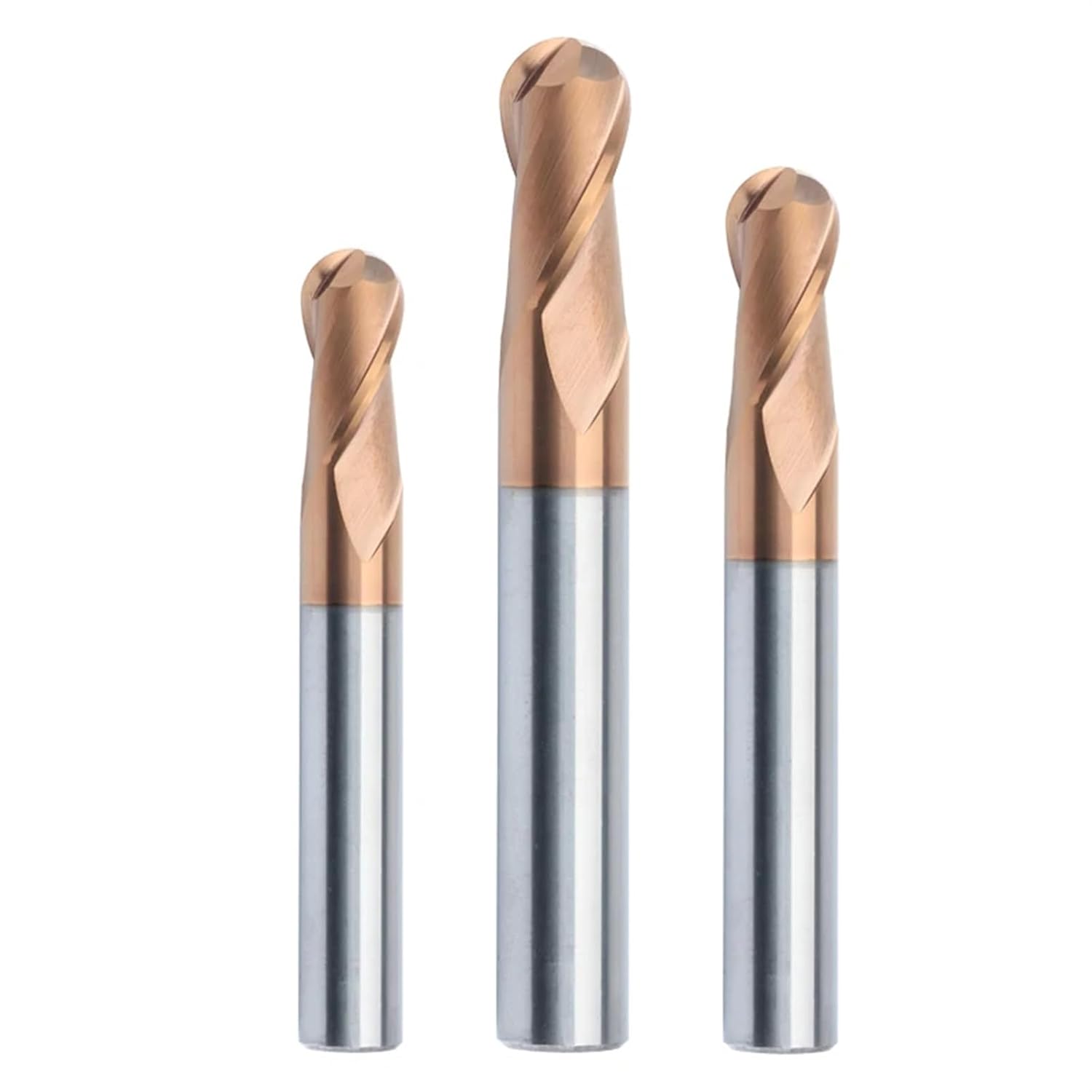 HRC45 55 65 2 Flute Ball End Mill Tungsten Carbide Cutter CNC Router Bit Milling Tool R0.5 6mm 8mm 10mm(GUTONG,R8X16DX150L)