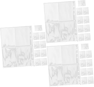 STOBOK Pasta De Fotos De Folhas Soltas 90 Peças Mangas De Bolso Transparente Mangas De Cartão Postal Álbum De Fotos Mangas De Fichário Pasta Transparente Capas De Cartão Álbum De