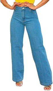 CALÇA WIDE LEG CLARA PANTALONA FEMININA JEANS