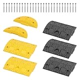 TMS PRO SHOP Bodenschwellen-Set 5-10 km/h, gelb/schwarz, 7,5 cm hoch, 290 cm, mit Betonschrauben, Art.-Nr. 611308 | Bremsschwelle | Temposchwelle | Fahrbahnschwelle