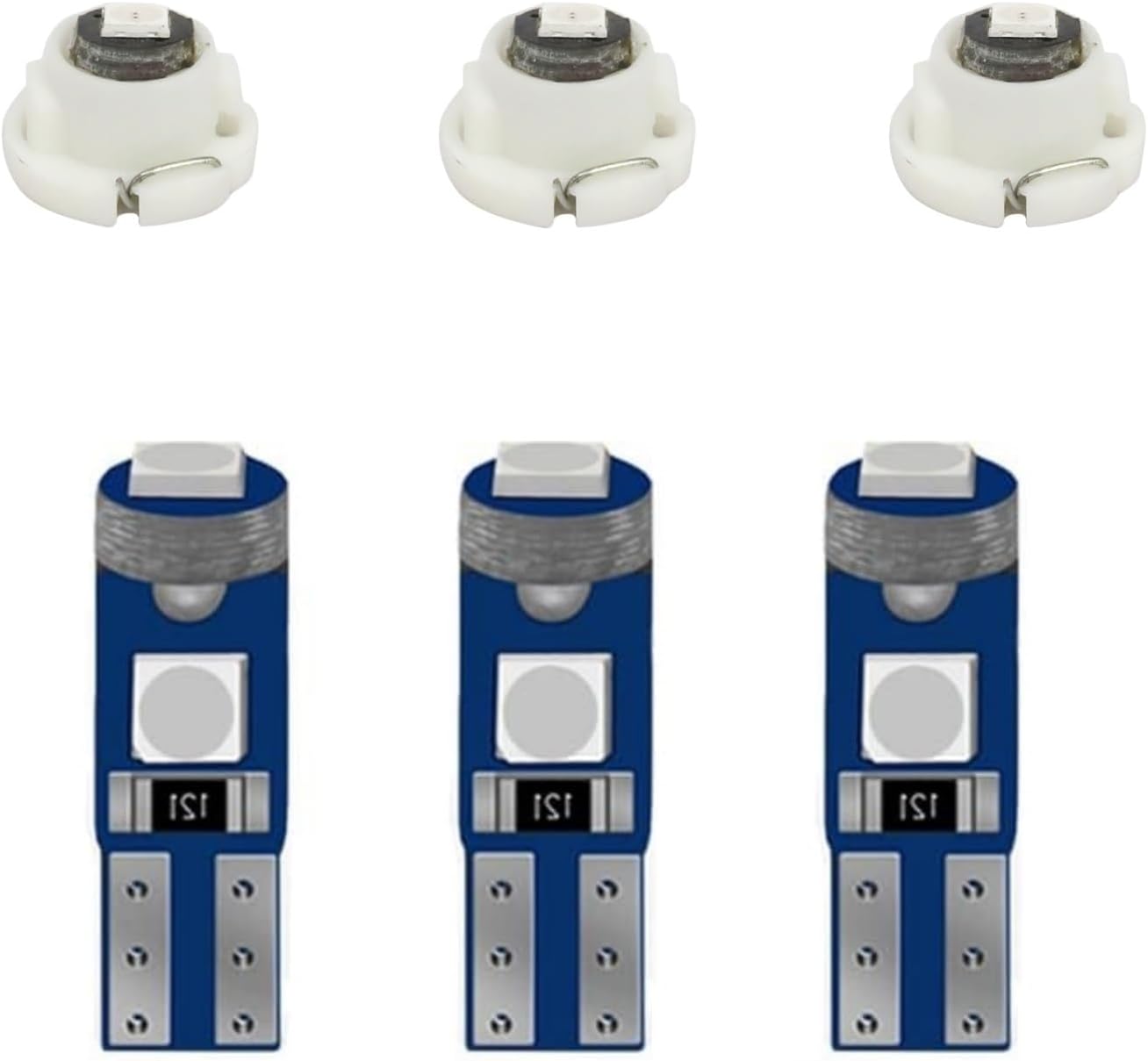 WLJH Extremely Bright White Dash Instrument Cluster Panel Gauge Bulbs + Climate Control Lights + Clock Light Led Kits For Lexus Is300 2001-2005, Pack of 12