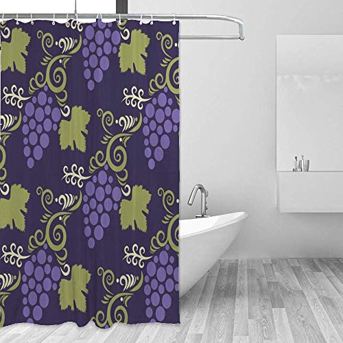 Rideau de douche 183 x 183 cm lavable en machine avec crochets violets - 5