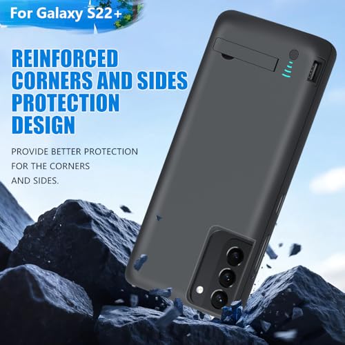 Loytal [New 2026 Battery Case for Samsung Galaxy S22+, 5000mAh Rechargeable Extended Battery Charging Charger Case, Add 100% Extra Juice (6.6 Inches) Black by Loytal - Used condition - Image 4