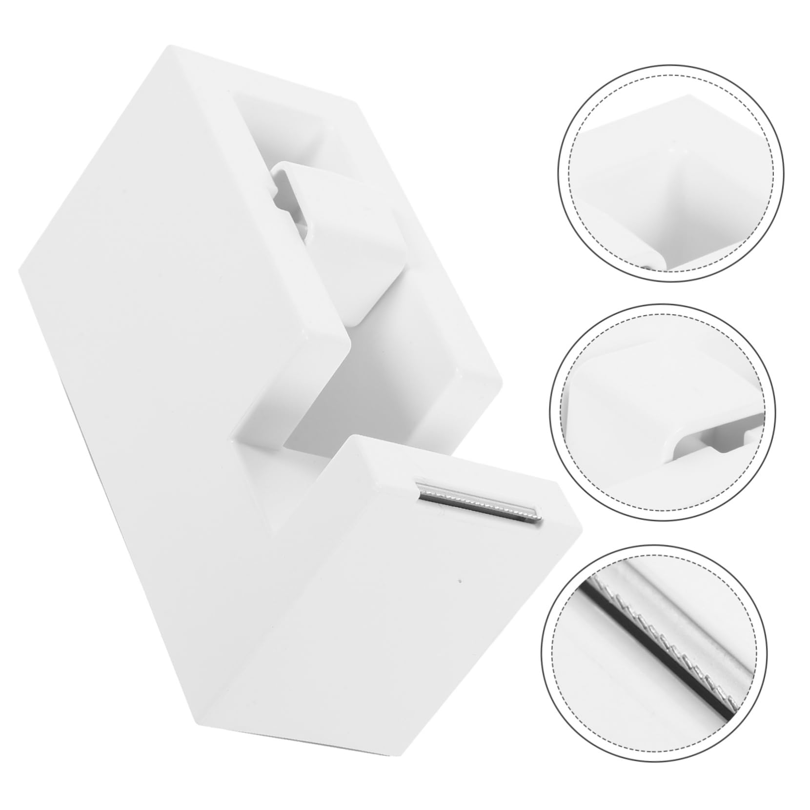 Gadpiparty 3 Pezzi distributore di nastro cucina scrivania porta nastro Titolare Cutter simpatico dispenser di nastro adesivo distributori di nastro addominali bianca