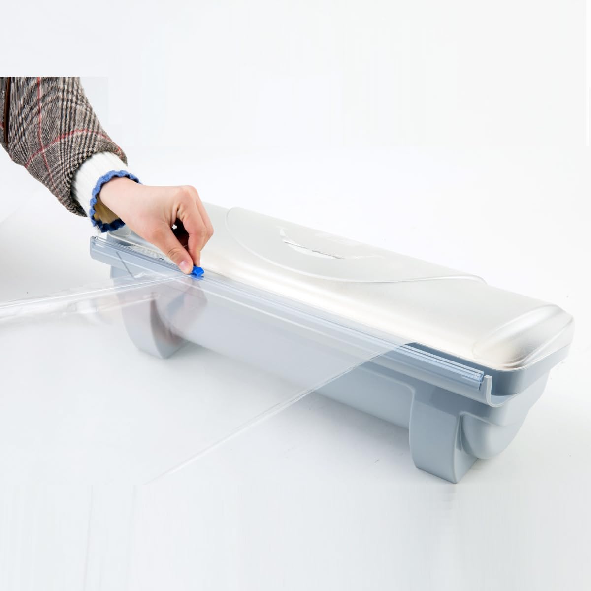 Dozownik folii spożywczej, komercyjny nóż do folii plastikowej i aluminiowej, dozownik folii, dozownik folii spożywczej do blatów i szafek, oszczędzający miejsce organizer kuchenny