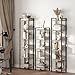 MAHANCRIS 5-Tier Bookshelf, Bookcase, Shelves Organizer for Small Spaces, Storage Shelf Organizer, for Living Room, Bedroom, Study, Balcony, Greige and Black BKHG5501