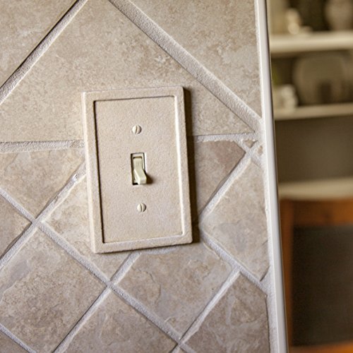 Franklin Brass W30351-346-C Tumbled Textured Tile Single Switch Faux Stone Wall Plate/Switch Plate/Cover, Light Sand #TOP6