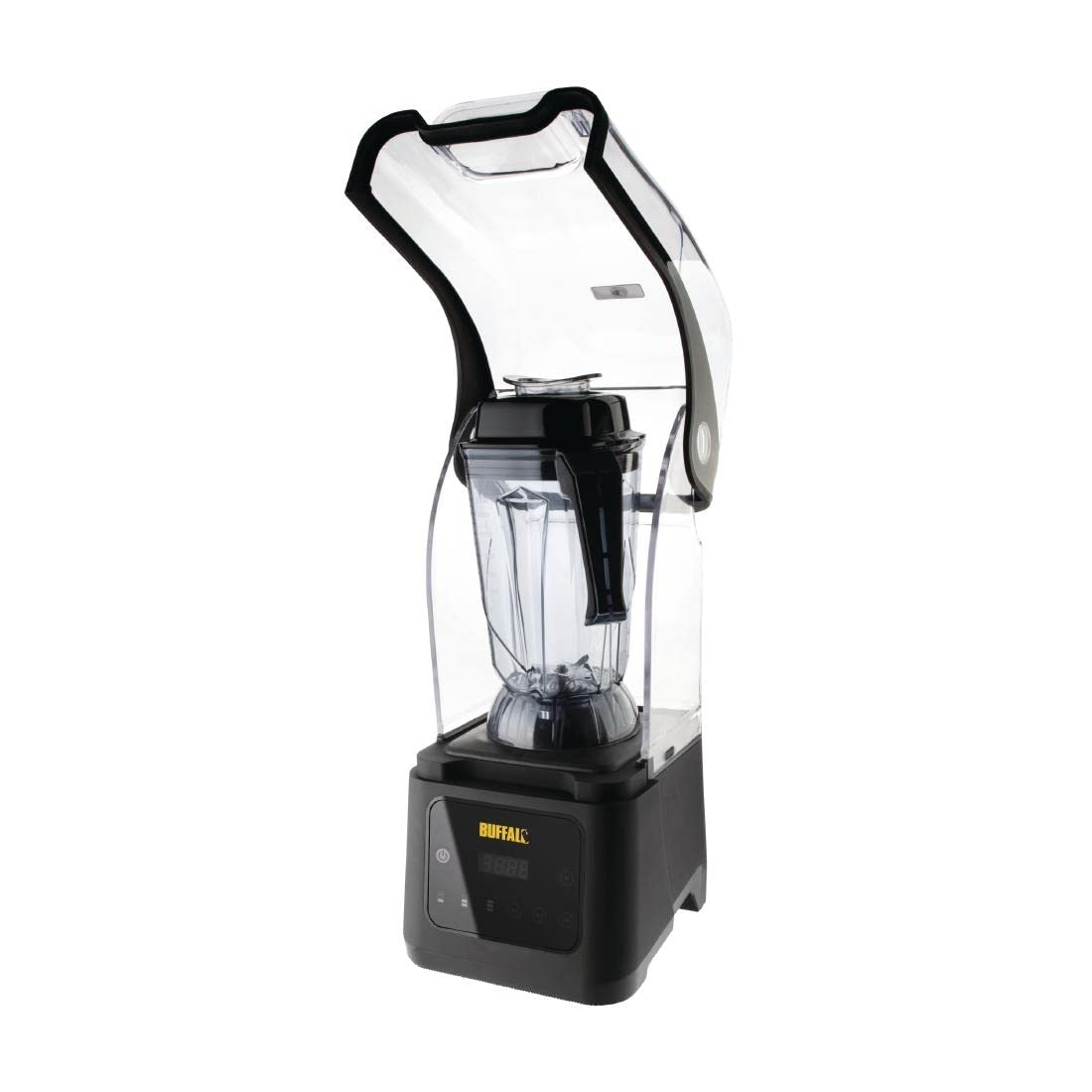 Buffalo Blender de bar digital professionnel puissant 1,68 kW avec capot d'insonorisation 2,5 litres, Acier inoxydable et plastique durables, Fonctions minuterie et impulsion, CY141