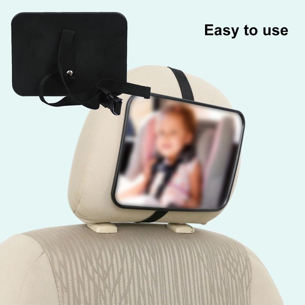 Car Mirror Baby Rear View, Baby Car Mirror, Mirror for Car Back Seat Anti-dropout Rear View Mirror for All Car Seats - Image 4