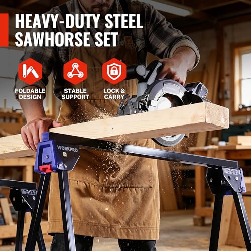 WORKPRO Folding Sawhorses