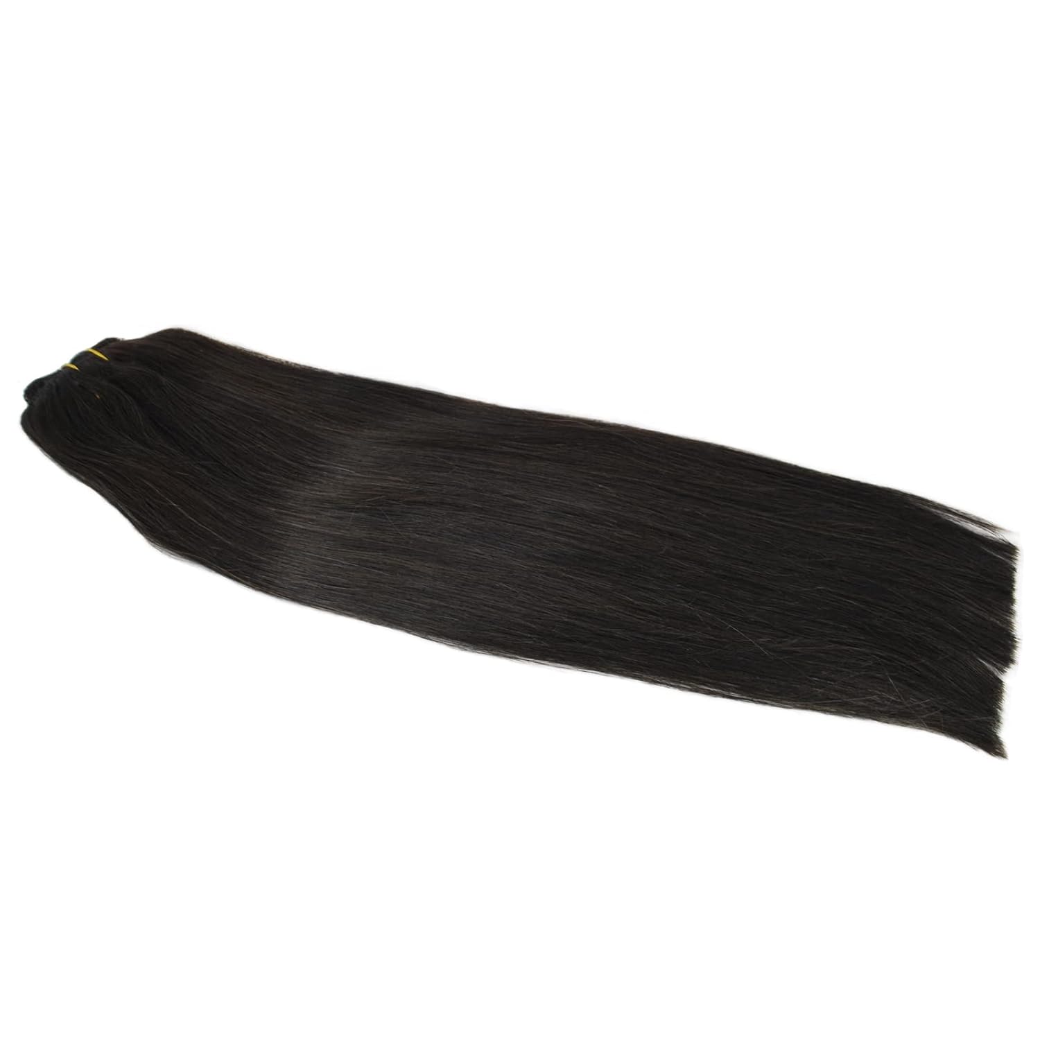Clip In Hair Extensions Real Human Hair Dark Brown Straight Thick End 18 20 22" 100gm (18", 2#-Dark Brown)