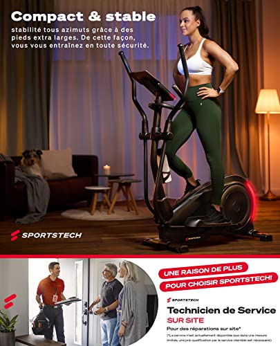 Sportstech-Velo-Elliptique-12-Programmes-dEntrainement-pour-Appartement-avec-Lumiere-LED-selon-Intensite-Velo-Elliptique-Adulte-avec-Ecran-LCD-Kinomap-Roue-de-Transport-et-Frein-Magnetique