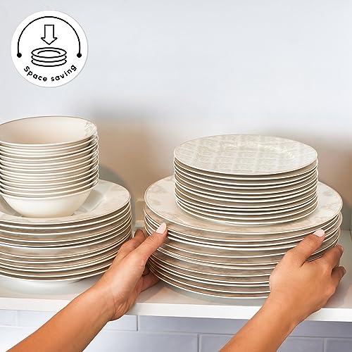 Karaca 53-teiliges Tafelservice, Dinner Set für 12 Personen - White - 53 Piece