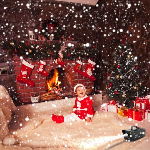 artcreativity snow machine for party - 600-watt snow maker machine - up to 16 feet of almost instant snow - outdoor and indoor christmas decorations - snow liquid sold separately