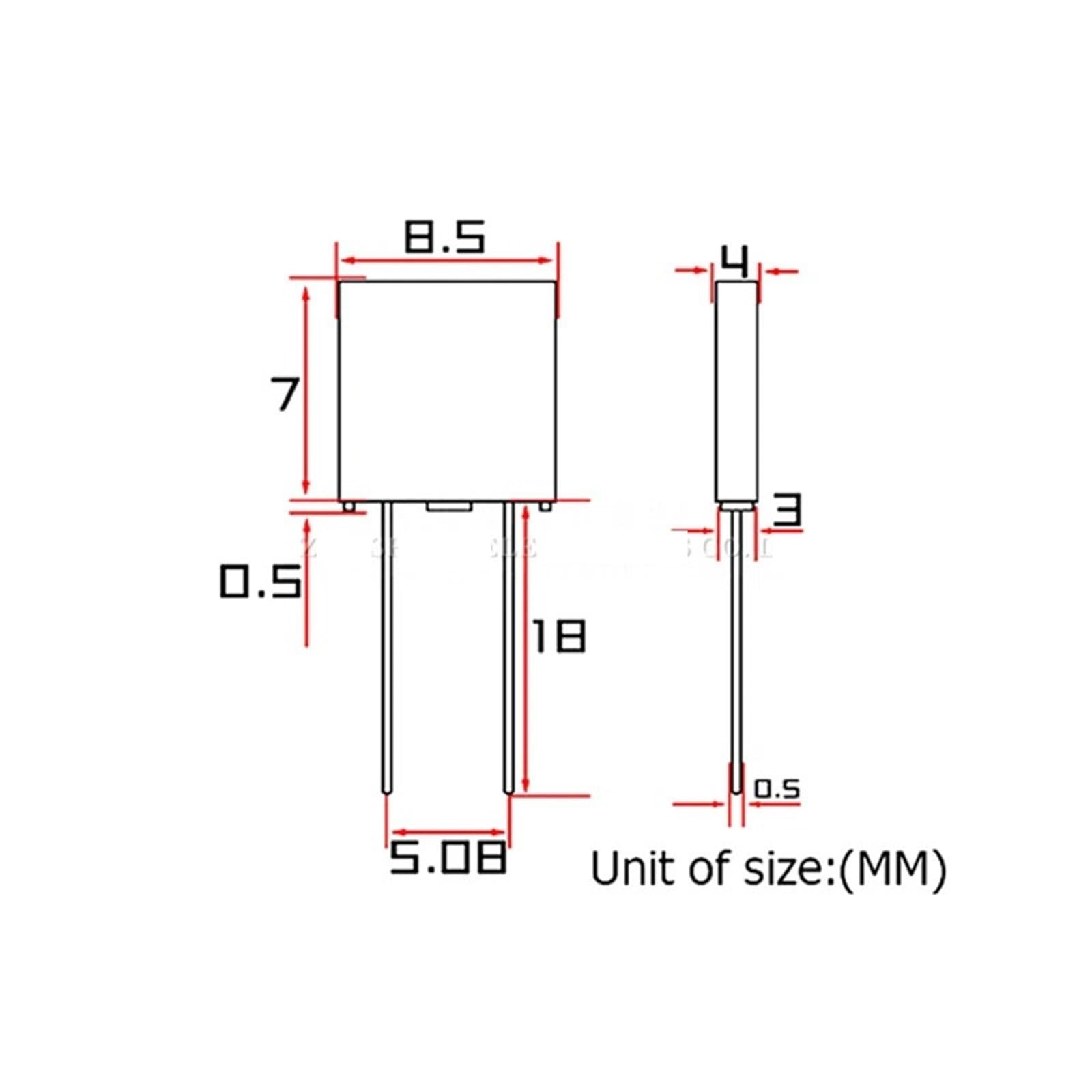 392 quadratische Kunststoffsicherung T250mA 0,5A 1A 2A 3,15A 4A 6,3A 8A 10A 250V 10St(T630mA)