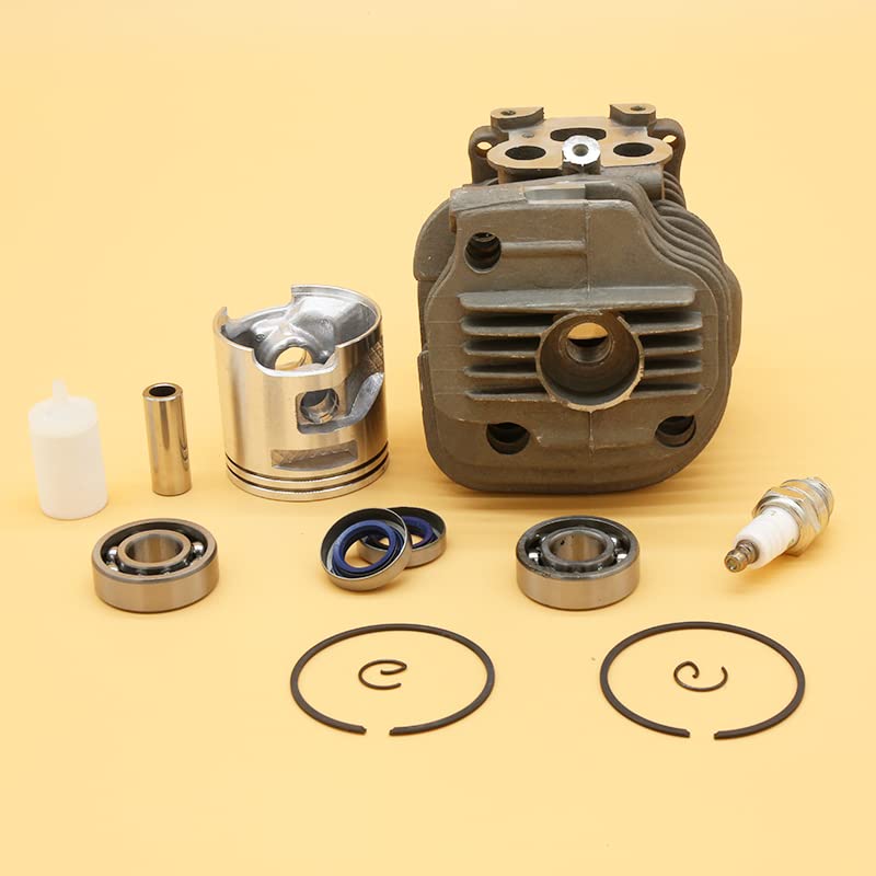 Kits de bujía de rodamiento de bolas ranurado de pistón de cilindro de 51MM for Husvarna K750 K760 Motor de corte de energía piezas de Motor de motosierra de jardín (Actualización de accesorios) ( Siz