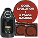 Delta Q - Qool Evolution Negra+ 2 packs de 40 cápsulas - Cafetera de cápsulas 19 bares de presión, funcionamiento automático, 3 programaciones de café, depósito de 1 L + 2 Packs 40 capsulas Qalidus
