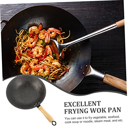 Wok estilo chino con mango para estufa eléctrica miniatura 7