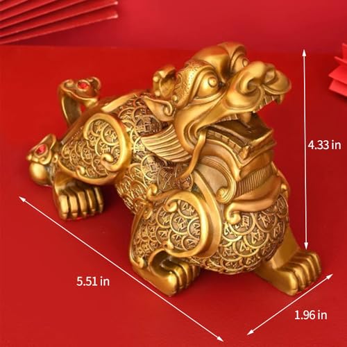 Figura de Qilin en latón para decoración de oficina y hogar miniatura 2