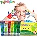 Magicdo 6 Farben waschbare Fingermalfarben, ungiftiges Fingermalfarben Set für Kleinkinder 6 x 30 ml (1 fl. oz).