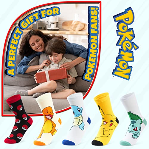 Pokemon Boys Socks 5 Pack Pikachu Ankle Socks Stretchy Breathable Crew Socks for Boys Girls Teenagers Women - Pokemon Gifts - Image 5