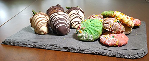 Cohas Slate Food And Cheese Platter Or Art Board Includes 3 Medium 8 By 12 Inch Boards, Undrilled Gray Slate #TOP2