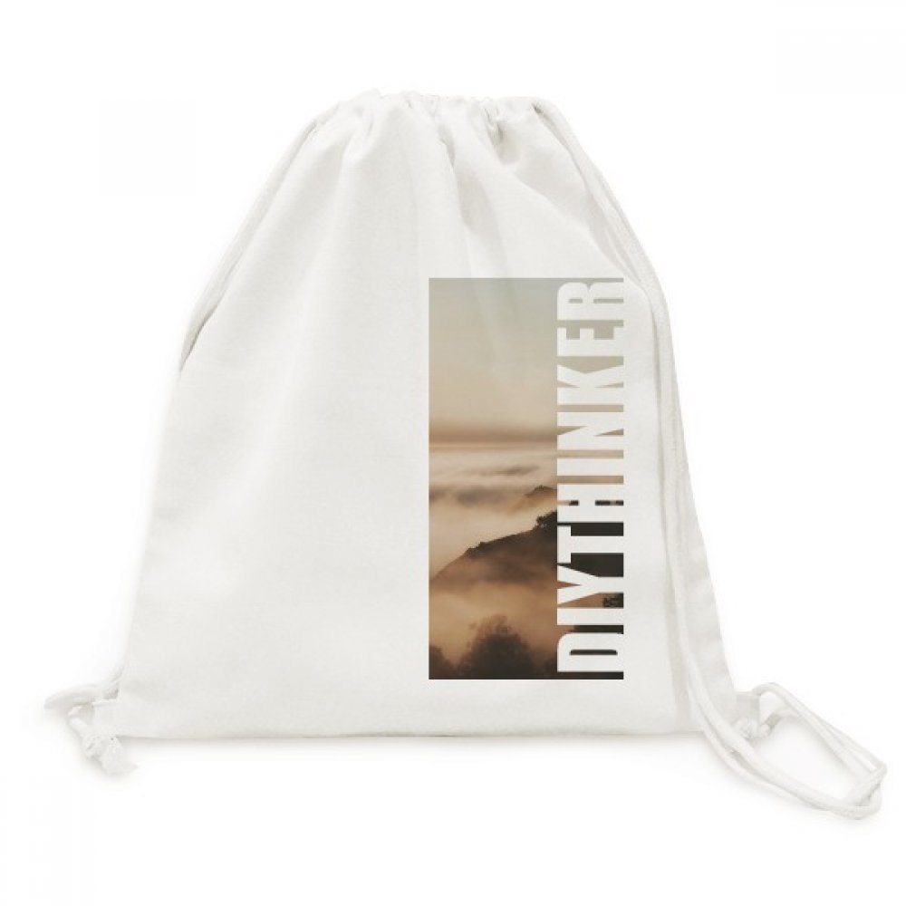 Toile Drawstring Backpack Paysage Ciel Toile de Qualité Supérieure - 5