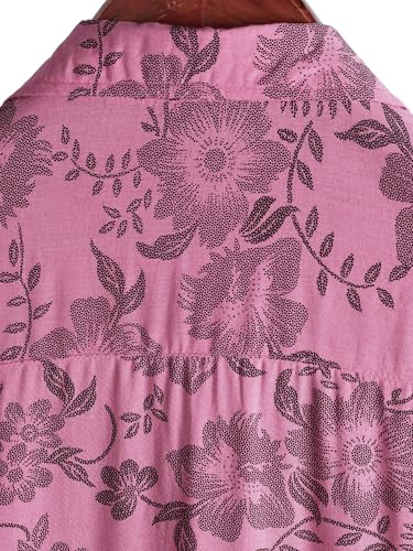 Image of JOTOOK Mens Hawaiian Shirt Short Sleeve Button Down Tropical Shirts Casual Floral Summer Beach Shirt
