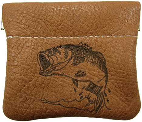 North Star Men's Leather Squeeze Coin Pouch Change Holder
