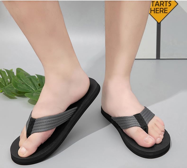 Unisex Comfort Flip-Flops Beach Pool Sandals for Men Women Summer Vacation Black 11-11.5 Women/10-10.5 Men2