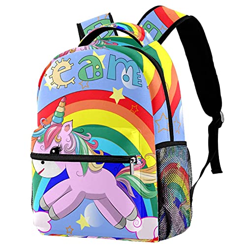 Sac à dos licorne bleu pour voyage et sorties de votre adolescente