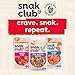 Snak Club Gummy Sharks Candy, Blue Raspberry Fruit Flavored Candy Gummies, Soft and Chewy, Fat-Free and Gluten-Free Snacks, 2.75 oz Snack Bags, 12 Pack