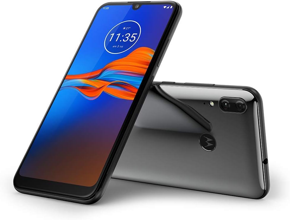 Motorola Moto E6 Plus XT2025-1 6.1" 32GB Dual SIM GSM Unlocked Smartphone, MediaTek Helio P22, 2GB RAM, Dual (13MP+2MP) Rear + 8MP Front Camera, Android 9.0 Pie, Polished Graphite