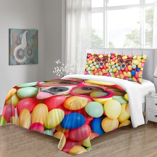 Parure de lit King 220x240 microfibre douce avec fermeture éclair - 5