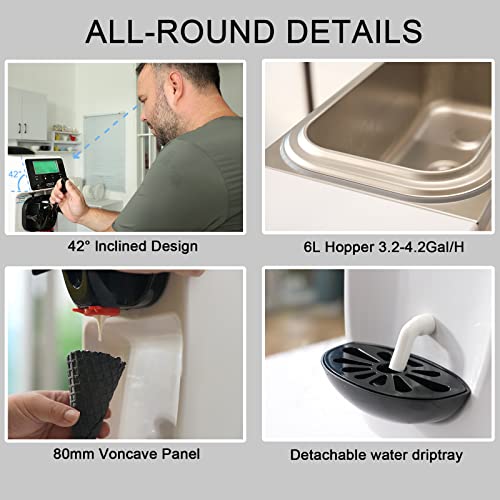 Gseice 5INCH Commercial Ice Cream Maker Machine For Home,3.2 To 4.2 Gal/H Soft Serve Machine,Single Flavor Ice Cream Maker,1050W Countertop Soft Serve Ice Cream Machine thumb #4