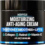 Mens Face Moisturizer Cream - Anti Aging & Wrinkle for Men with Collagen, Retinol, Vitamins E, Jojoba Oil - Face Lotion - Age Facial Skin Care - Eye Wrinkle - Day & Night - 4 oz