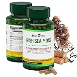 KIKI Green Sea Moss Capsules - Irish Sea Moss Bladderwrack and Burdock Root Supplement by dr Sebi 1000mg - Joint, Digestive Health, Thyroid, Healthy Skin, Gut & Immune Support – 90 Veggie Capsules