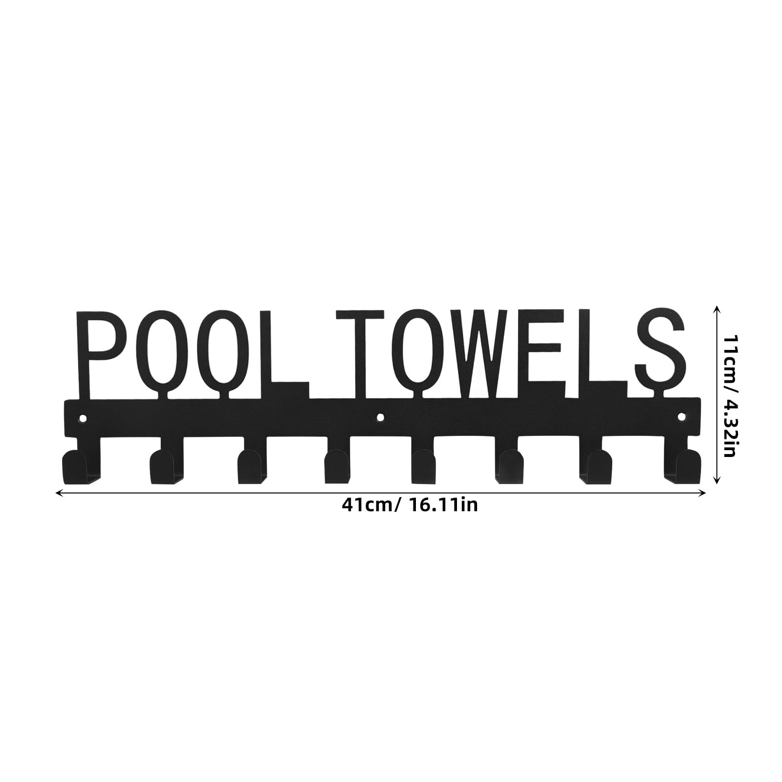 Gancho Multifuncional de Ropa Baño Toallas de Hierro para Negro Creativo Toallero Portátil Diseño para Cocina