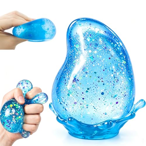 Dream Squishy Drop Stress Ball Water Drop Fidget Stress Ball Malt Sugar Squeeze Sensory Balls Portable Anxiety Relief Squeeze Toy for Relaxation Adults & Kids