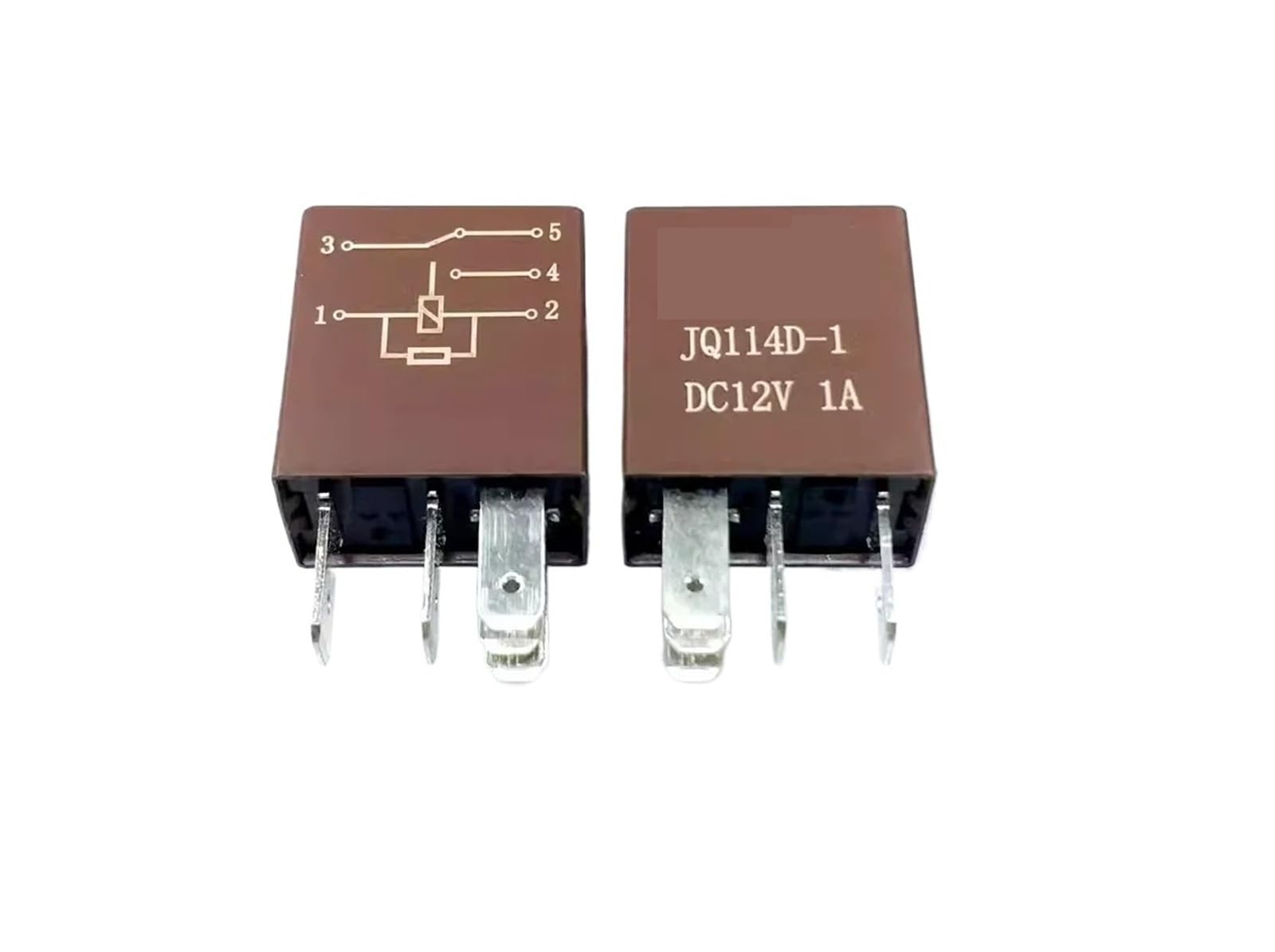 Przekaźnik samochodowy JQ114D-1 12 V DC 12 V 12 V 1 A 5-pinowy przekaźnik automatyczny (5 szt.)
